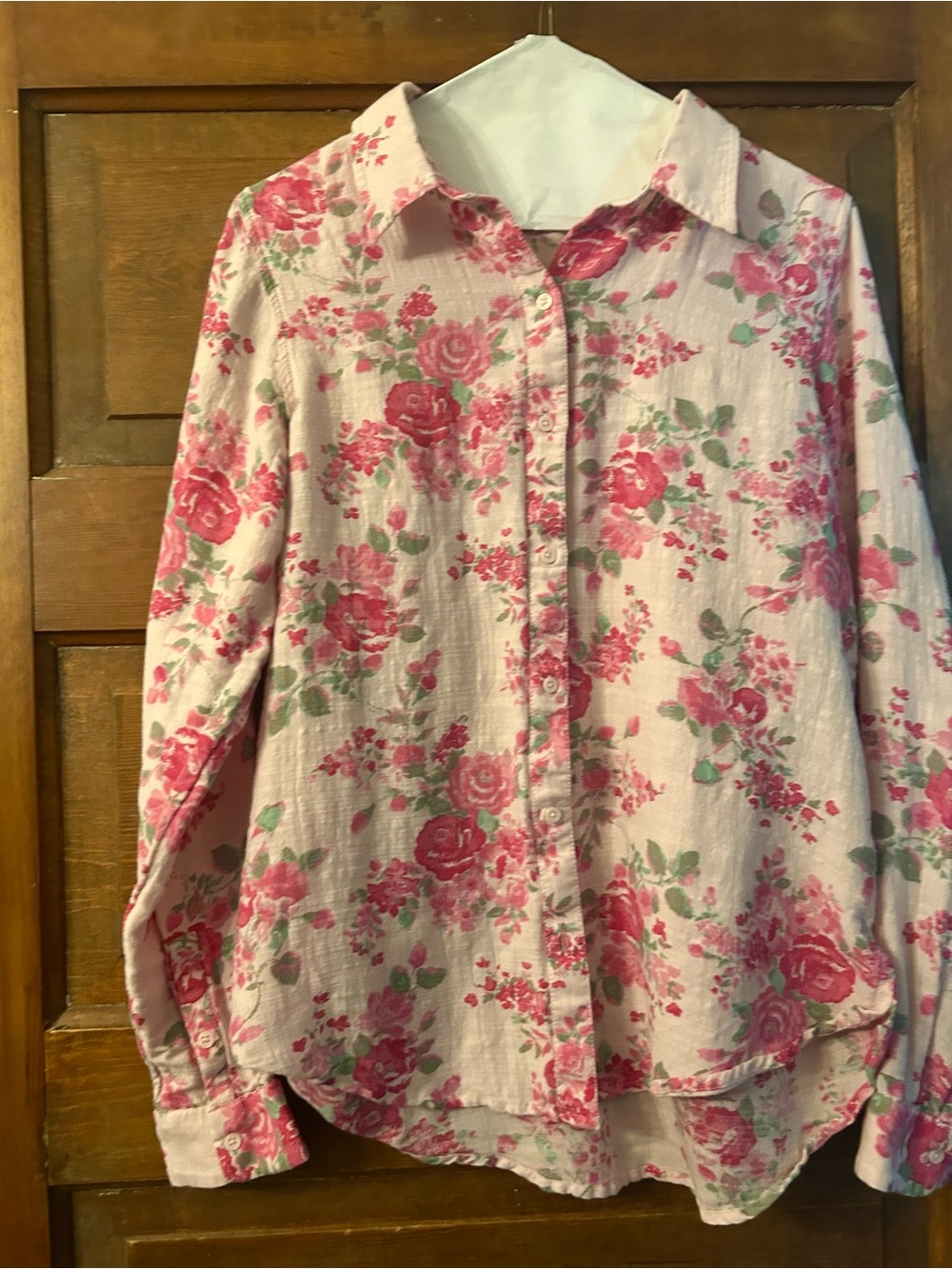 Lucky Brand Pink Floral Button-Down Shirt